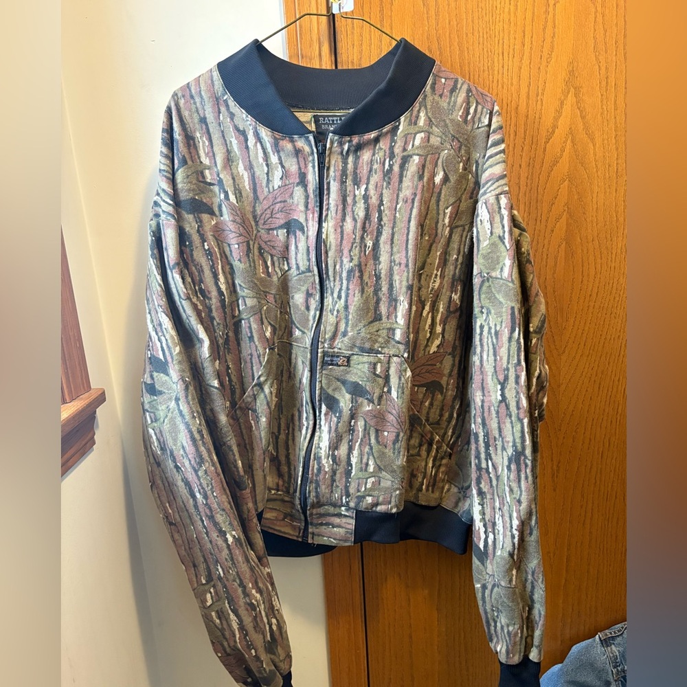 Vintage 90s Rattler’s Brand Realtree Camo Camouflage Bomber Jacket Size XL